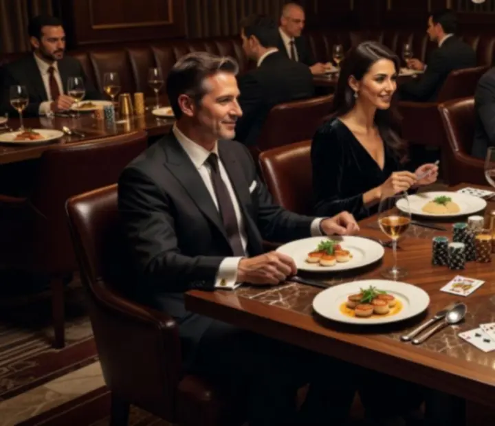 Cinematiczna kolacja w luksusowej restauracji z kasynową oprawą